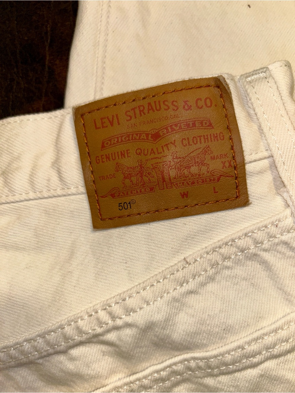 Levi's White High-Rise 501 Women’s Jeans. Vintage! Boots Sold Separately - Picture 13 of 15